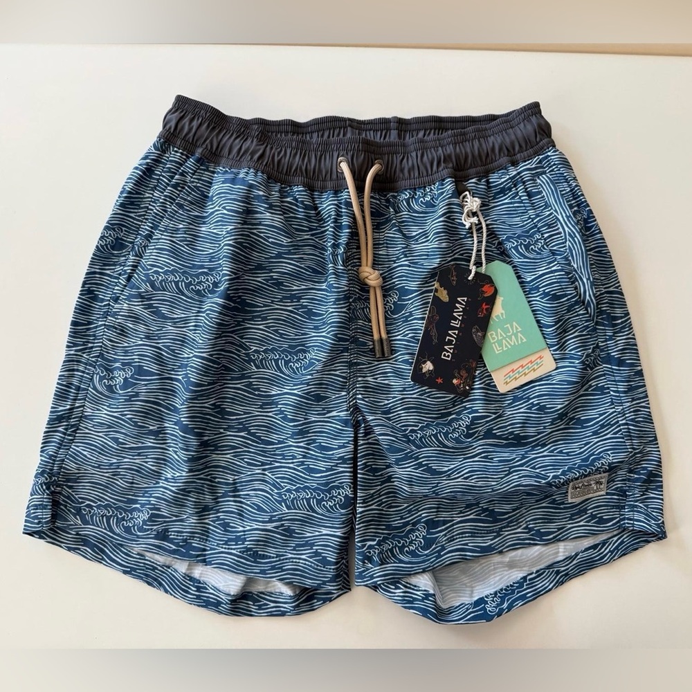 Baja Llama Roll Tides Deep Sea Stretch Swimsuit